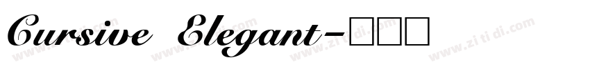 Cursive Elegant字体转换